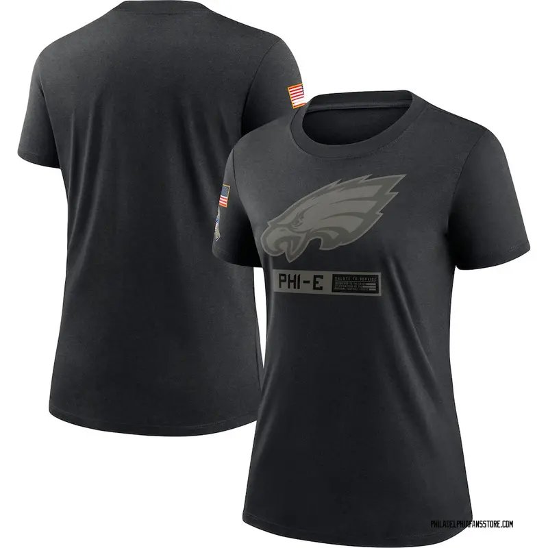 Brady Russell Philadelphia Eagles Women's Legend Olive Salute to Service  Scoop Neck T-Shirt